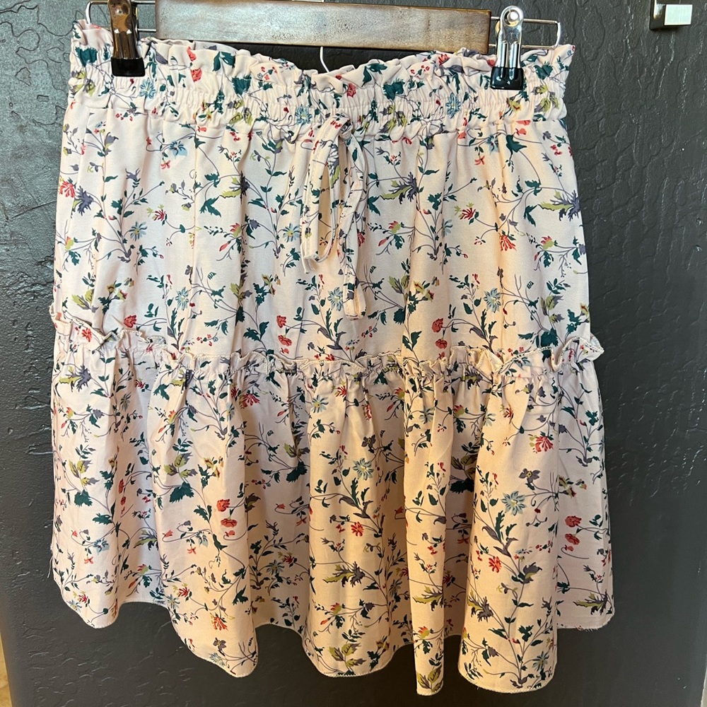 Floral Flowy Ruffle Tier Skirt